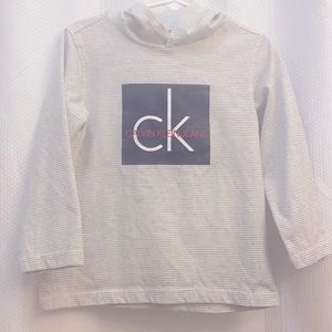 White with strips toddlers long sleeve shirt